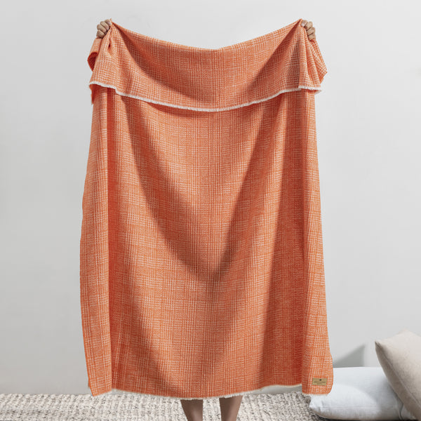 Lands Downunder Mandarin Sutton Plaid Throw