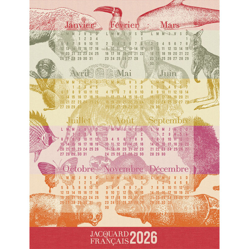 Le Jacquard Français 2026 Calendar Tea Towel