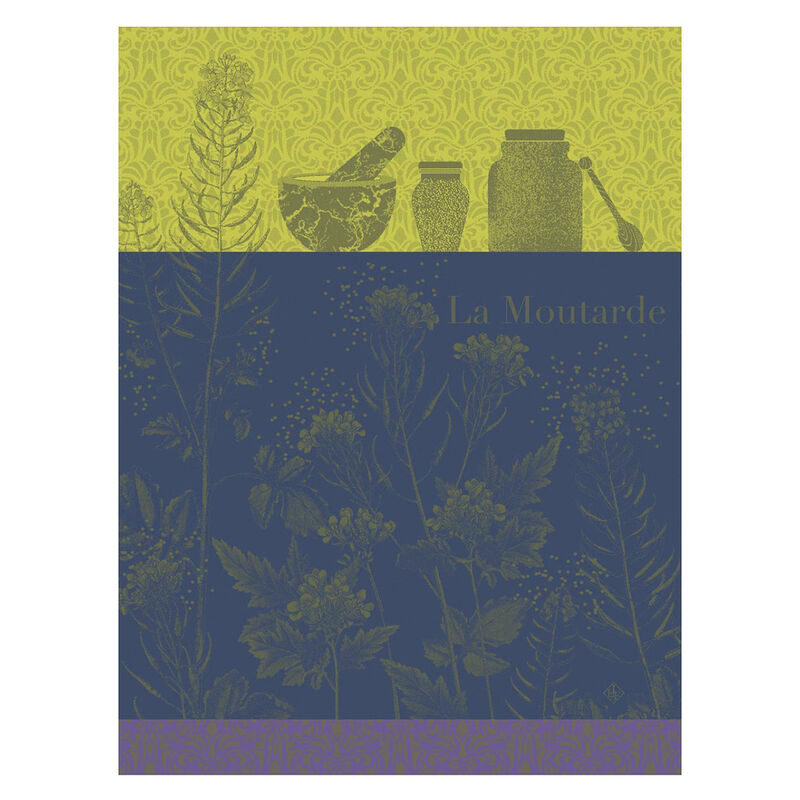 Le Jacquard Français Moutarde en Fleur Tea Towel Green