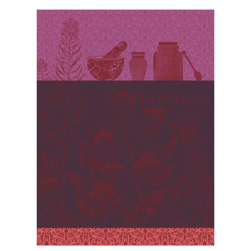Le Jacquard Français Moutarde en Fleur Tea Towel Purple