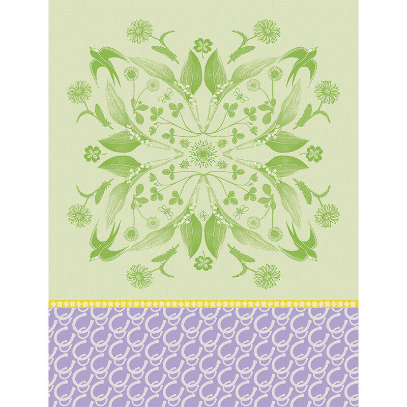 Le Jacquard Français Porte Bonheur Tea Towel - Green
