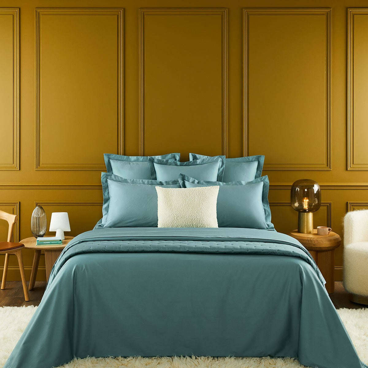 Yves Delorme Triomphe Flat Sheet - Fjord