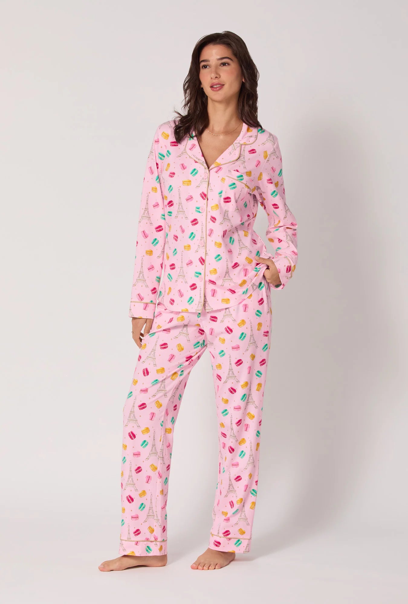 BedHead Eiffel For You Long Sleeve Classic Stretch Jersey PJ-Pink