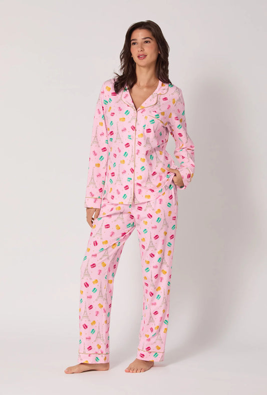 BedHead Eiffel For You Long Sleeve Classic Stretch Jersey PJ-Pink