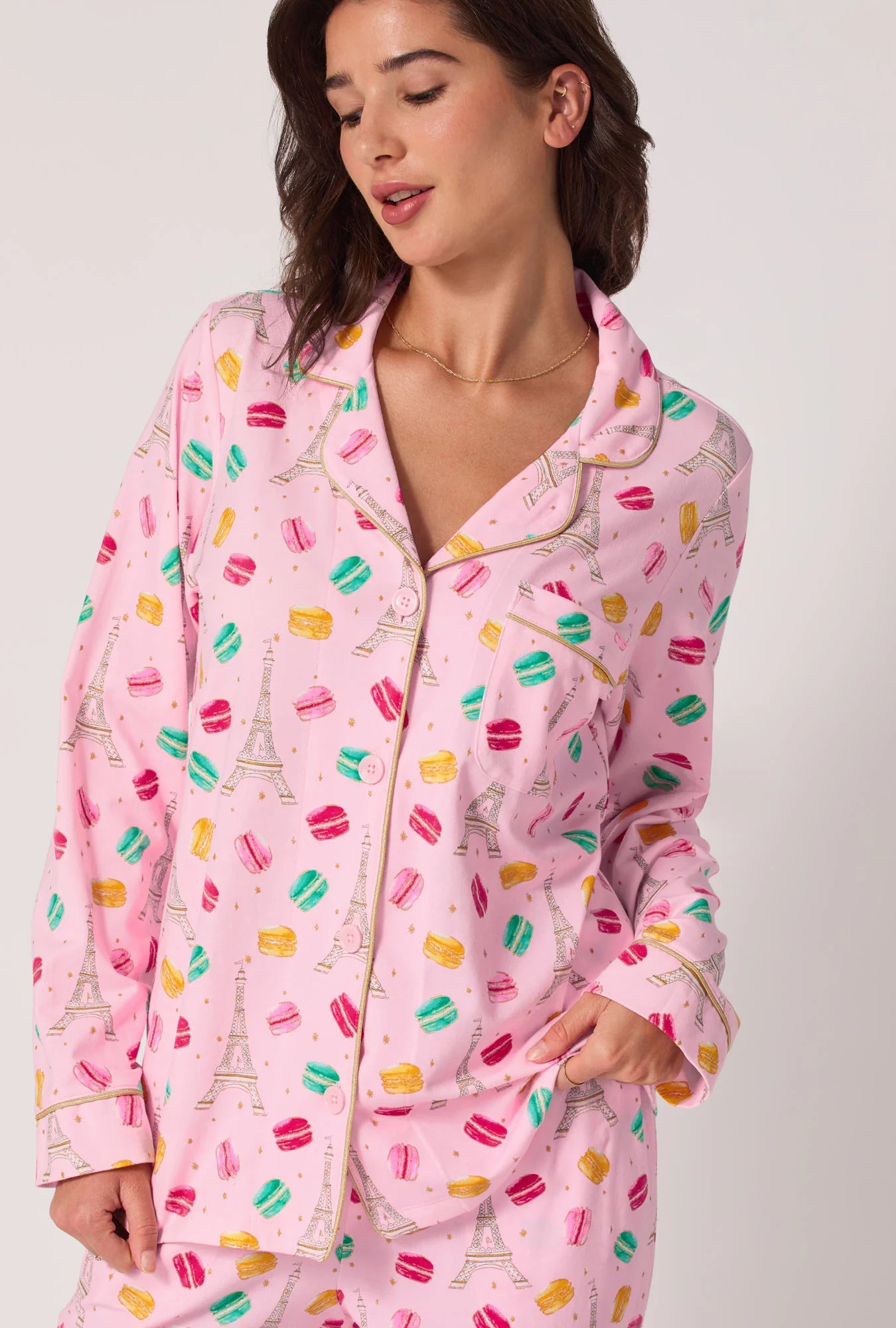 BedHead Eiffel For You Long Sleeve Classic Stretch Jersey PJ-Pink
