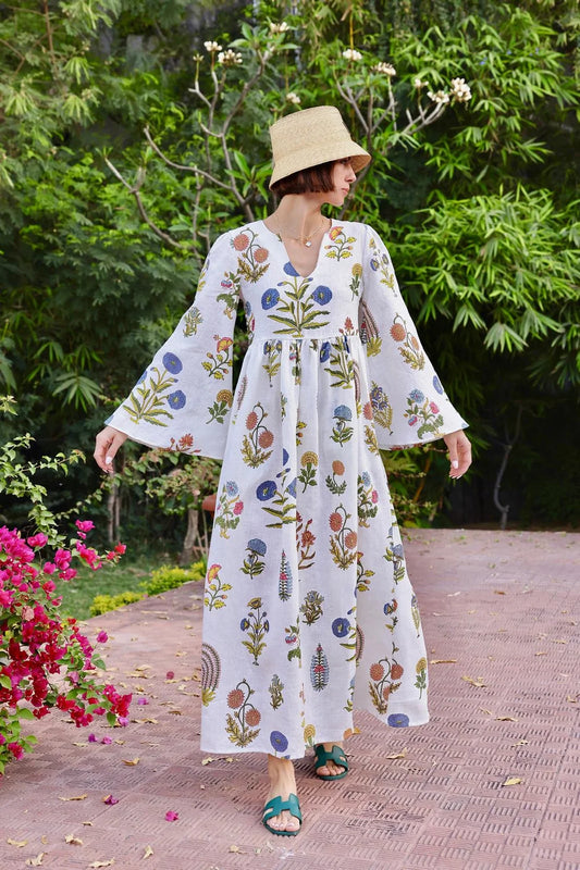 Maison Marigold Lugano Maxi Dress - Multi Botanical
