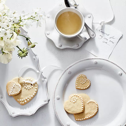 Berry & Thread Scalloped Saucer - Whitewash