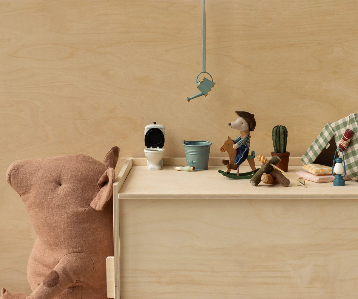 Maileg Cowboy Mouse on Rocking Horse - Little Brother