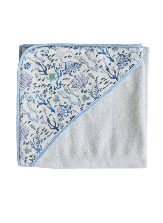 Timo & Violet Coral Reef Hooded Bath Towel