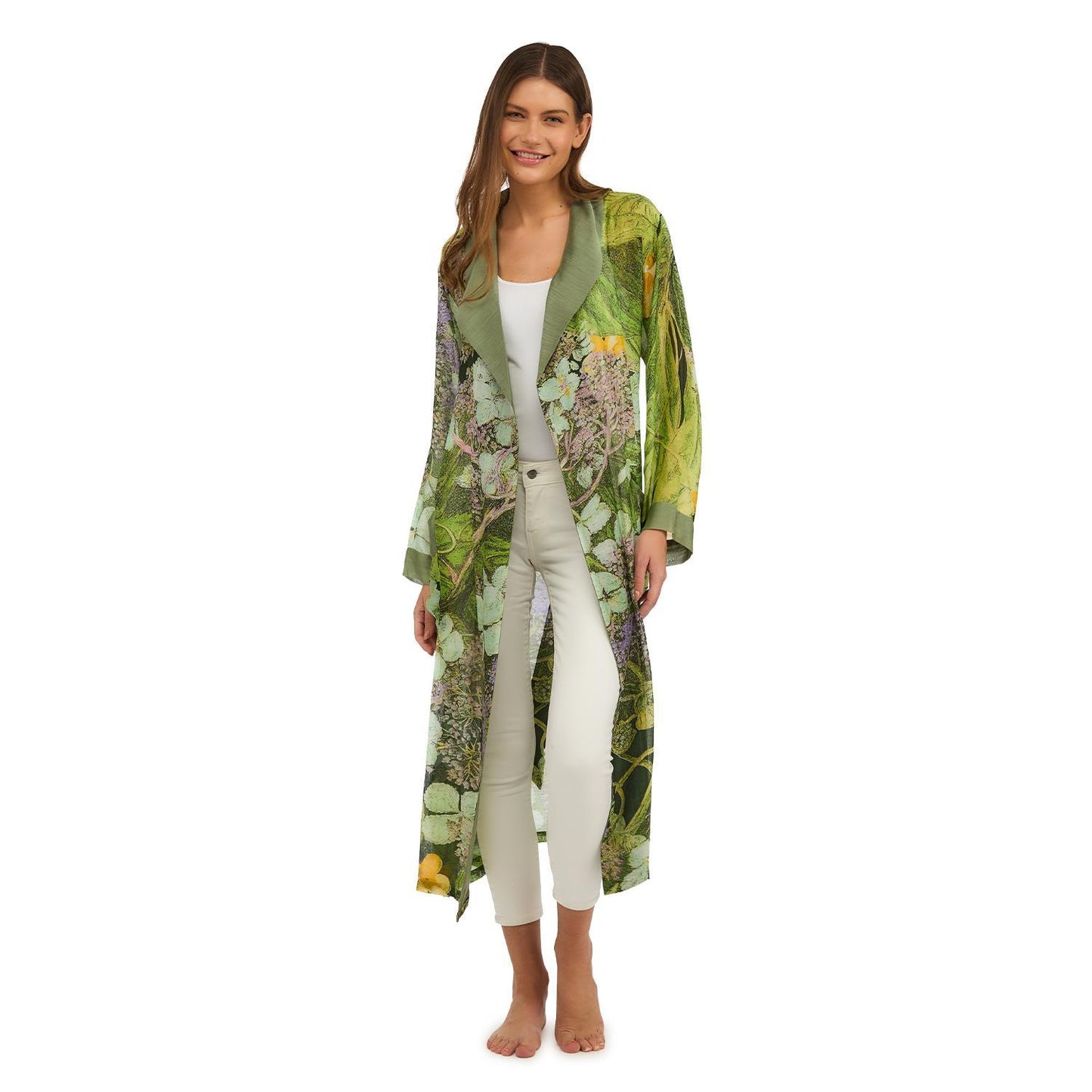 One Hundred Stars Hydrangea Print Robe