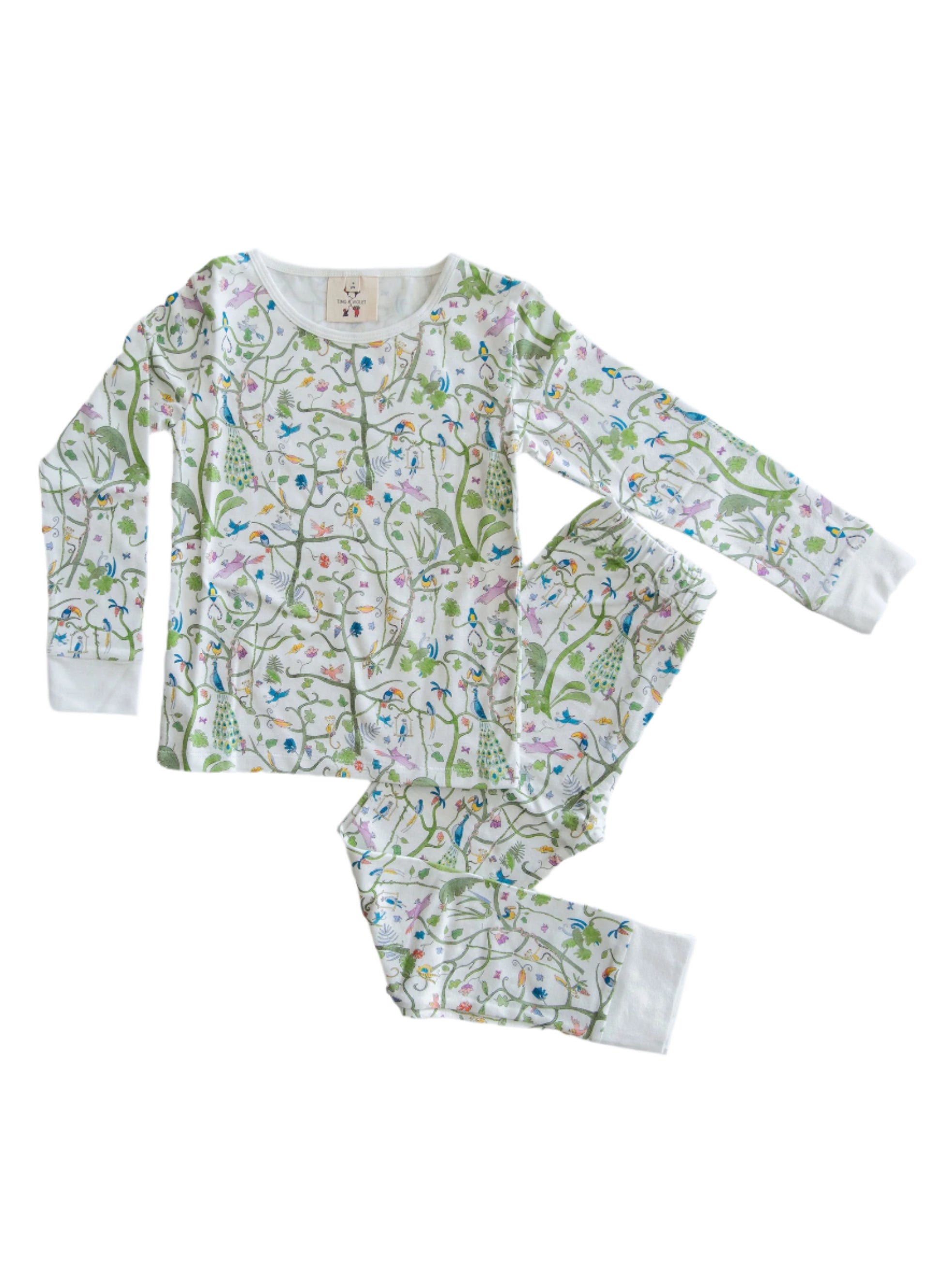 Timo & Violet The Two Piece Pajama Set - Tropical Garden