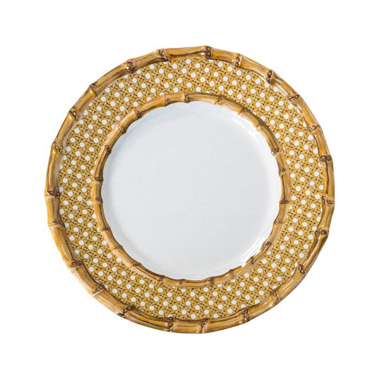 Juliska Bamboo Caning Melamine Dinner Plate - Natural