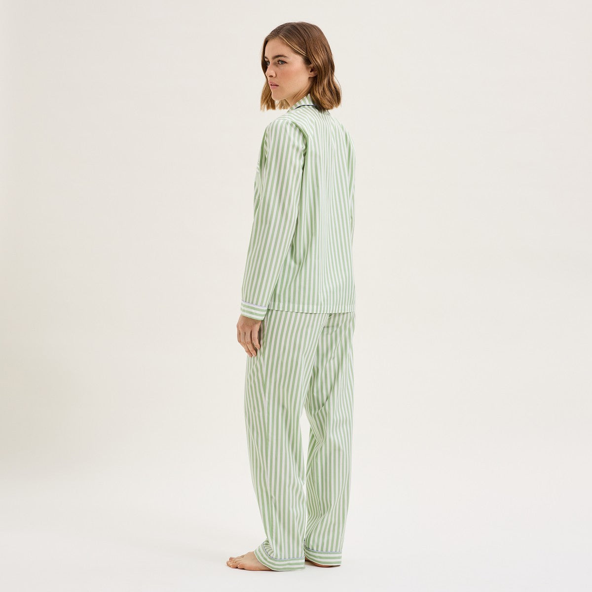 Laurence Tavernier Essentiel Rayé Jade Long Pajamas