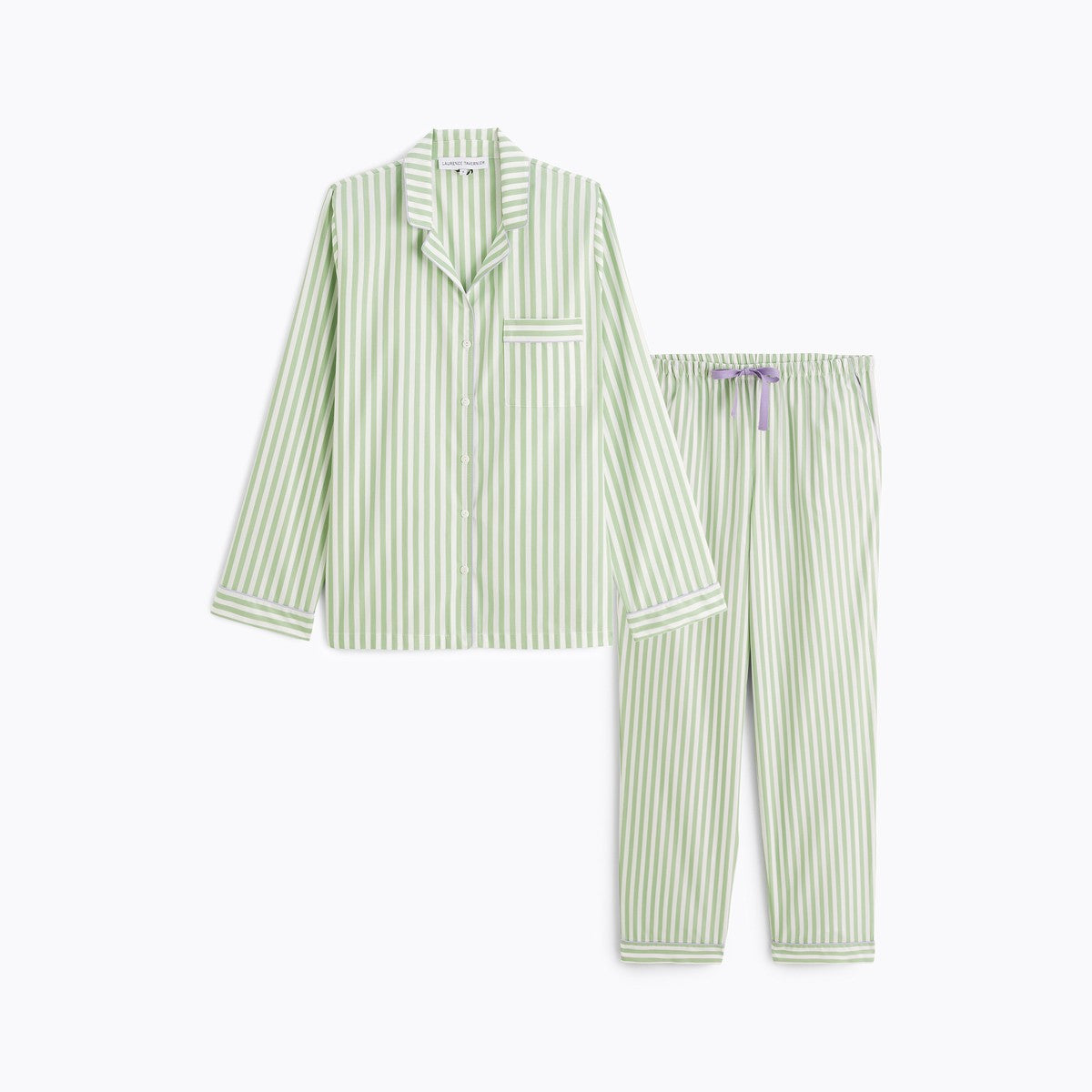 Laurence Tavernier Essentiel Rayé Jade Long Pajamas