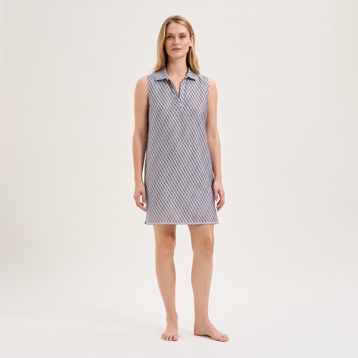 Laurence Tavernier Camille Bleu Sleeveless Gown