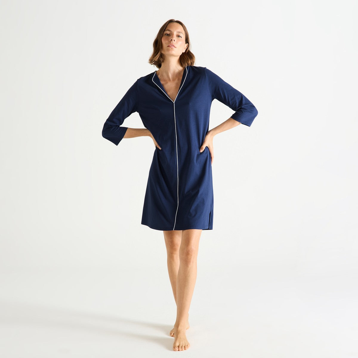 Laurence Tavernier Ondine Nuit Long Sleeve Short Nightdress