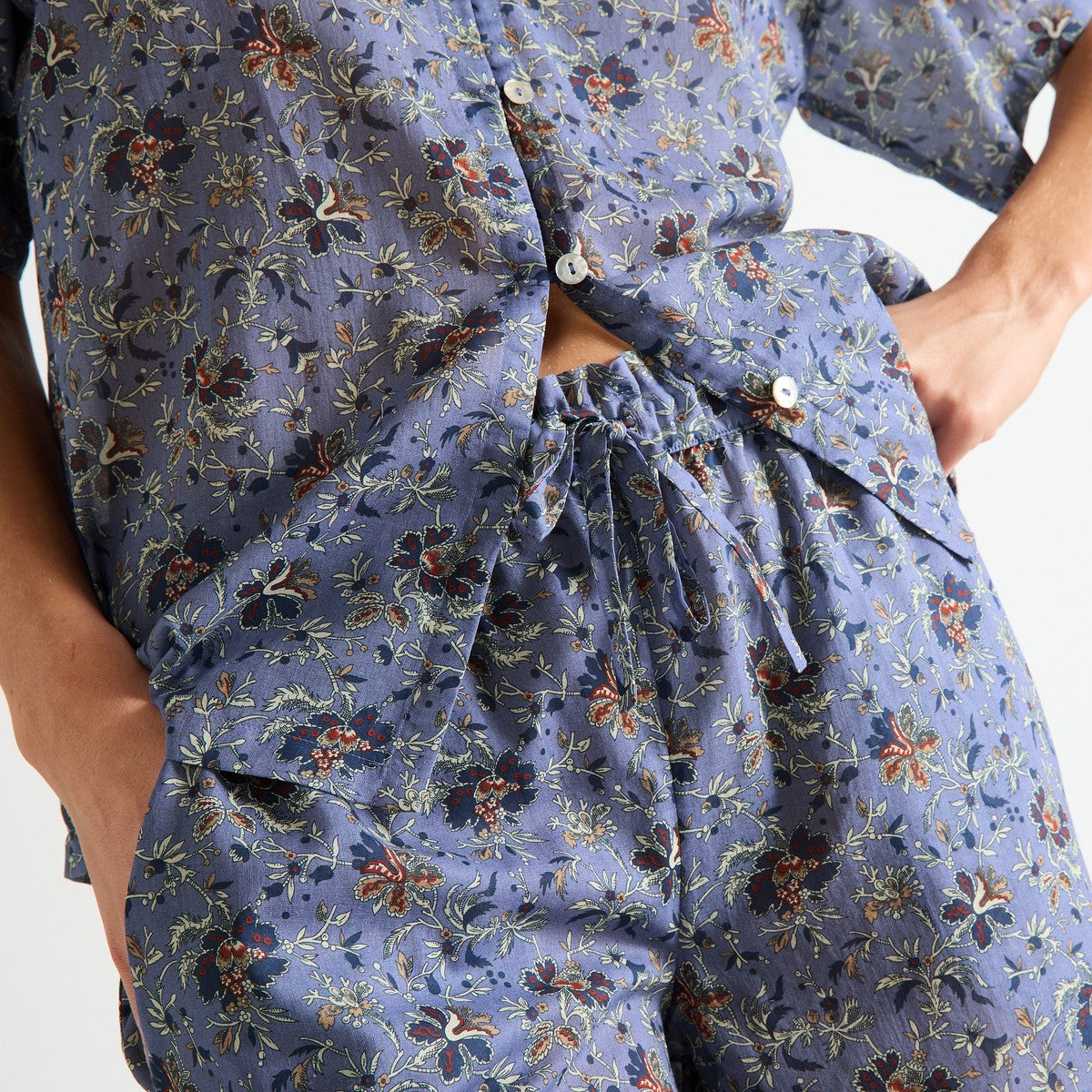 Laurence Tavernier India Voile Night Pajama -Blue