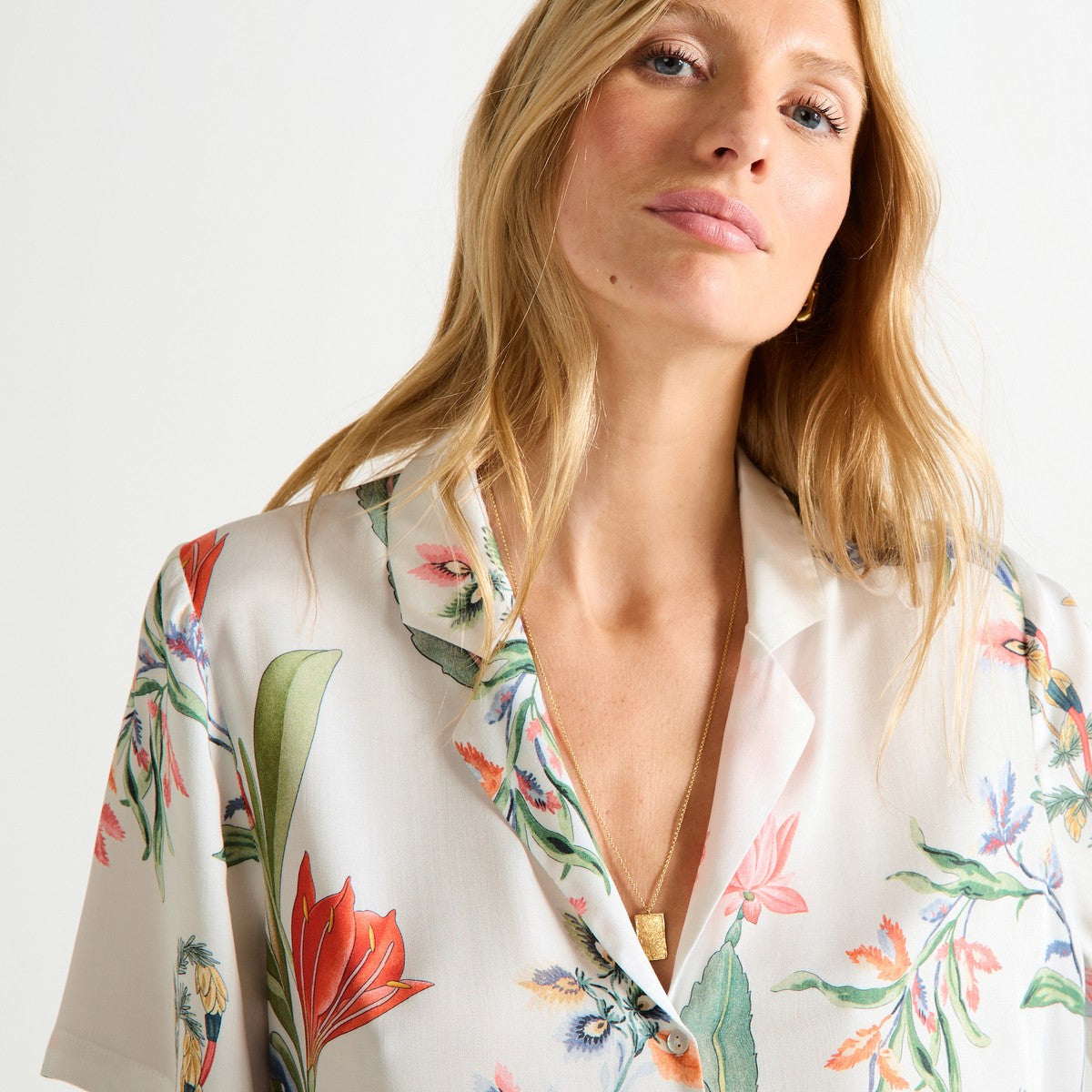 Laurence Tavernier Eze Blanc Short Sleeve Pajamas