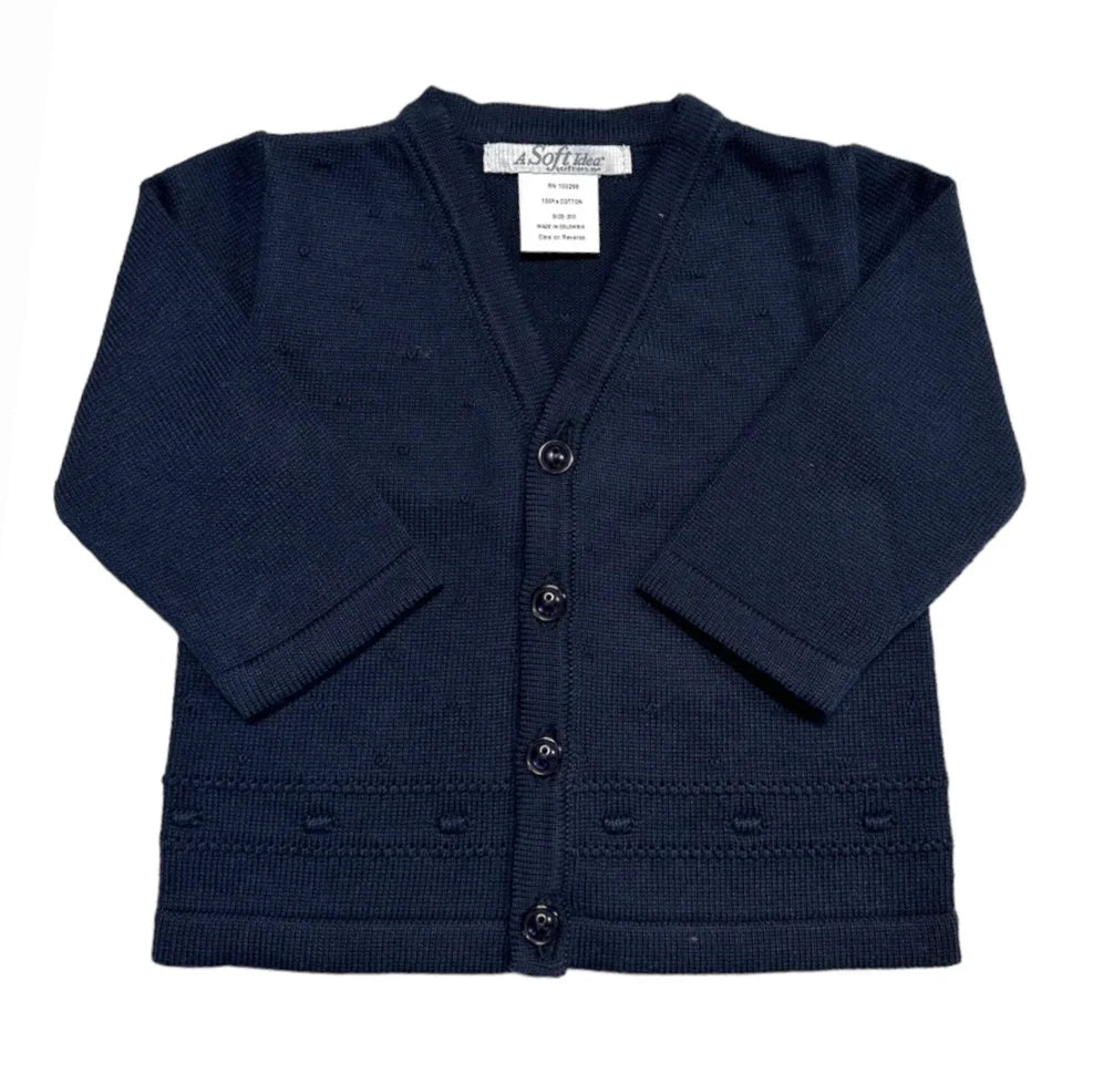 Navy V Neck Cardigan