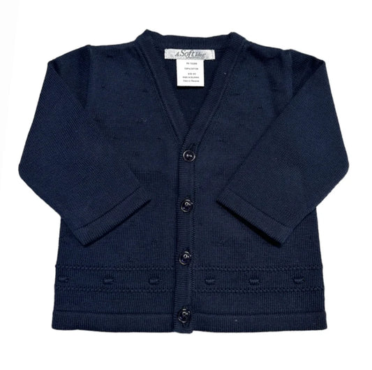 Navy V Neck Cardigan