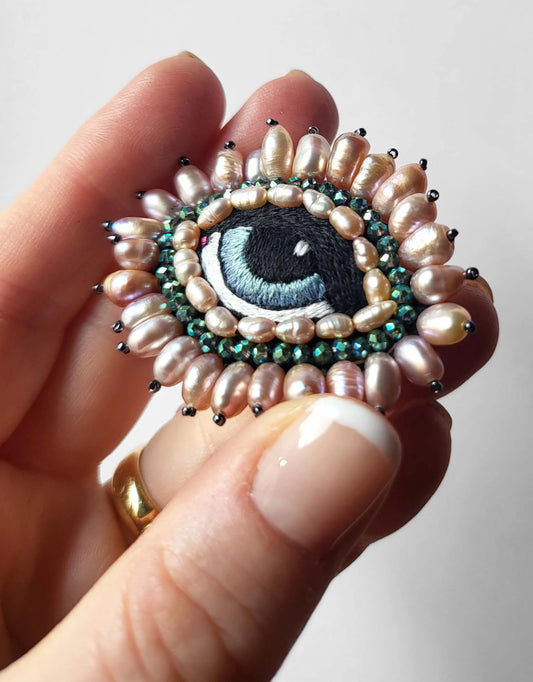 Céleste Mogador Pearl Eye Brooch, La Petite Maison
