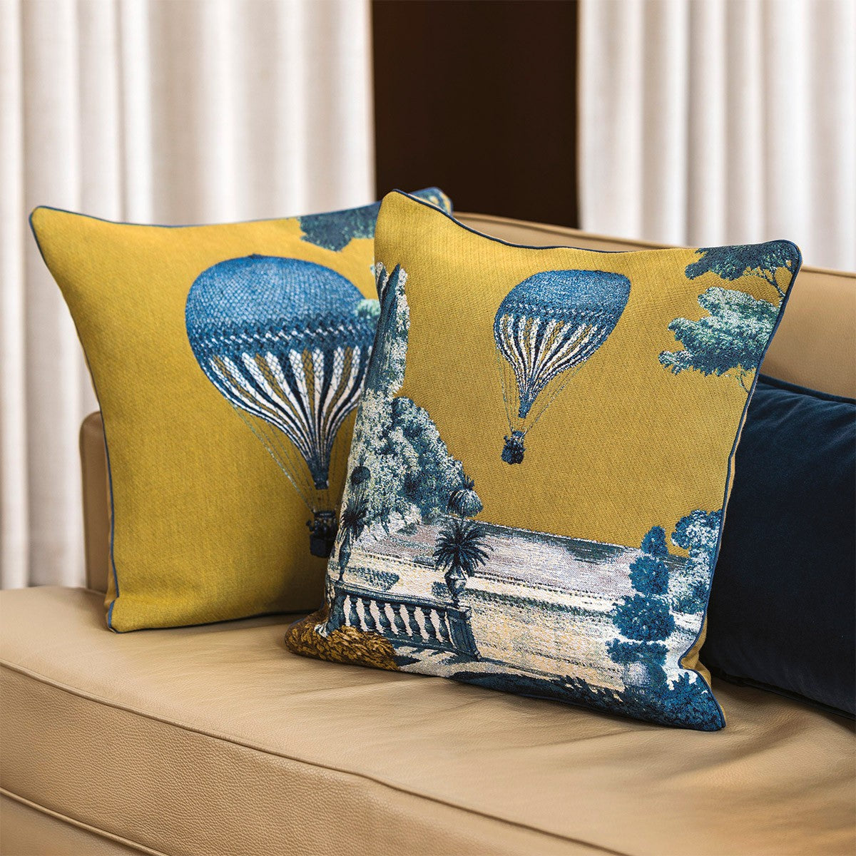 Yves Delorme Montgolfière Decorative Pillow - Cedre - La Petite Maison