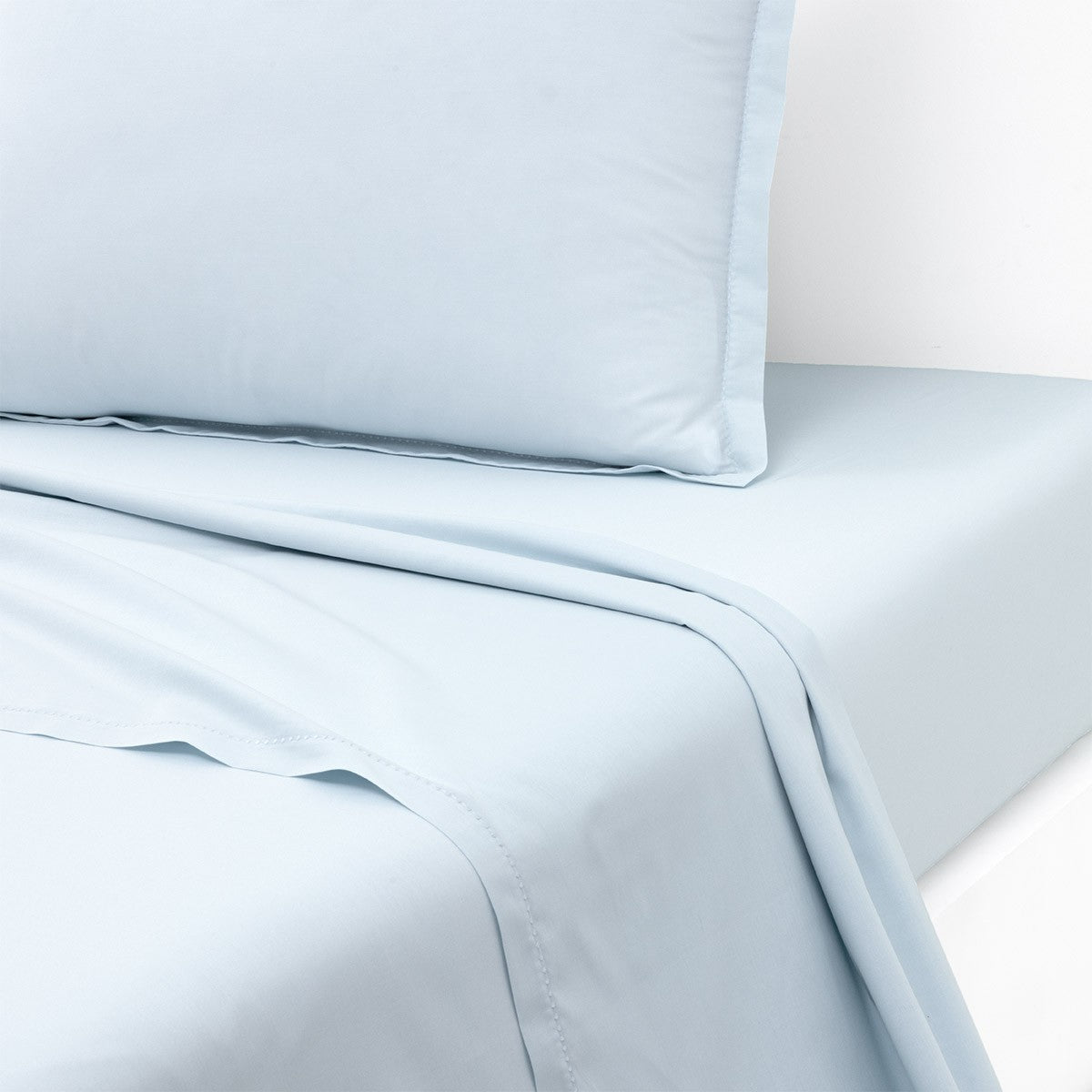 Yves Delorme Batiste Flat Sheet - Aqua