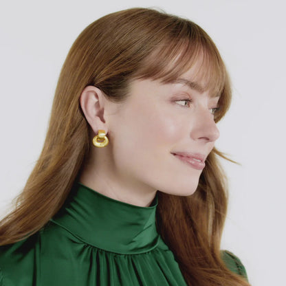 Julie Vos Avalon Demi Doorknocker Earring - La Petite Maison
