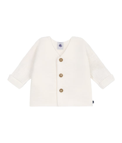 Petit Bateau Baby Cardigan - White