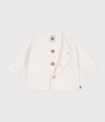 Petit Bateau Baby Cardigan - White