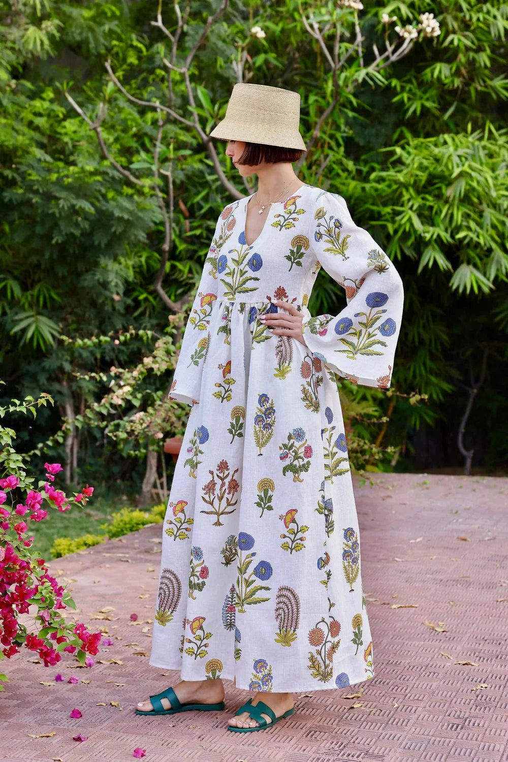 Maison Marigold Lugano Maxi Dress - Multi Botanical