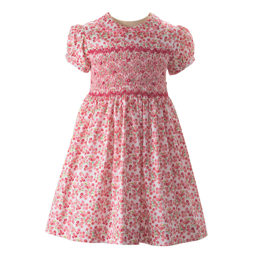 Rachel Riley Forget Me Not Smocked Dress
