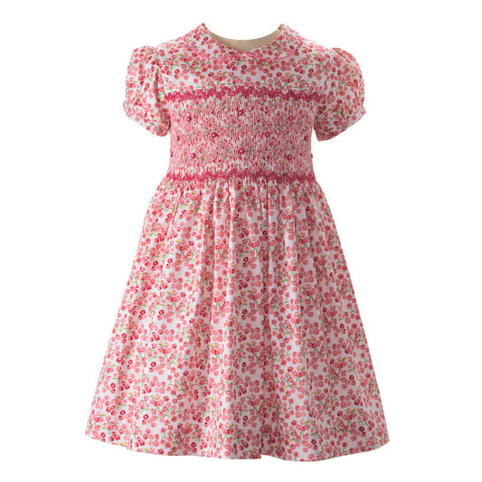 Rachel Riley Forget Me Not Smocked Dress