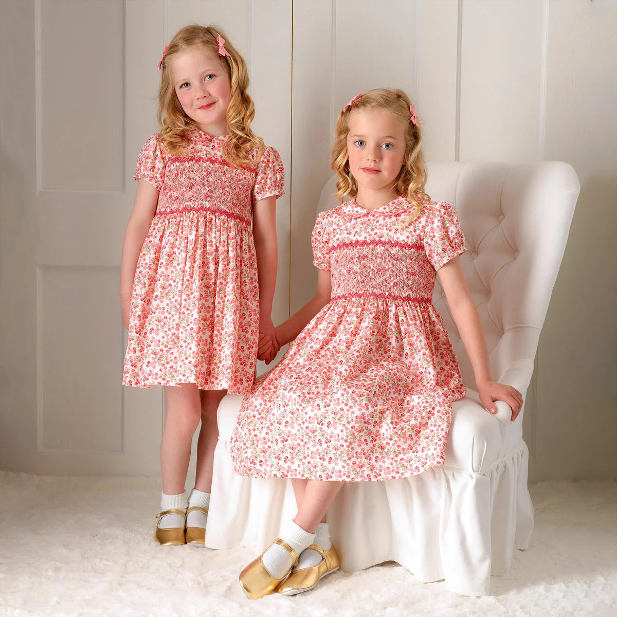 Rachel Riley Forget Me Not Smocked Dress