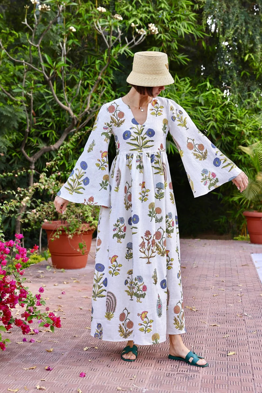 Lugano Maxi Dress - Multi Botanical