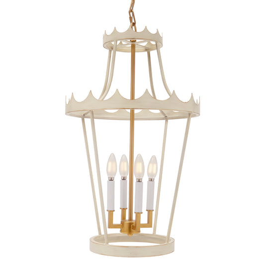 Old World Designs Cream & Gold Finished Citadel Lantern