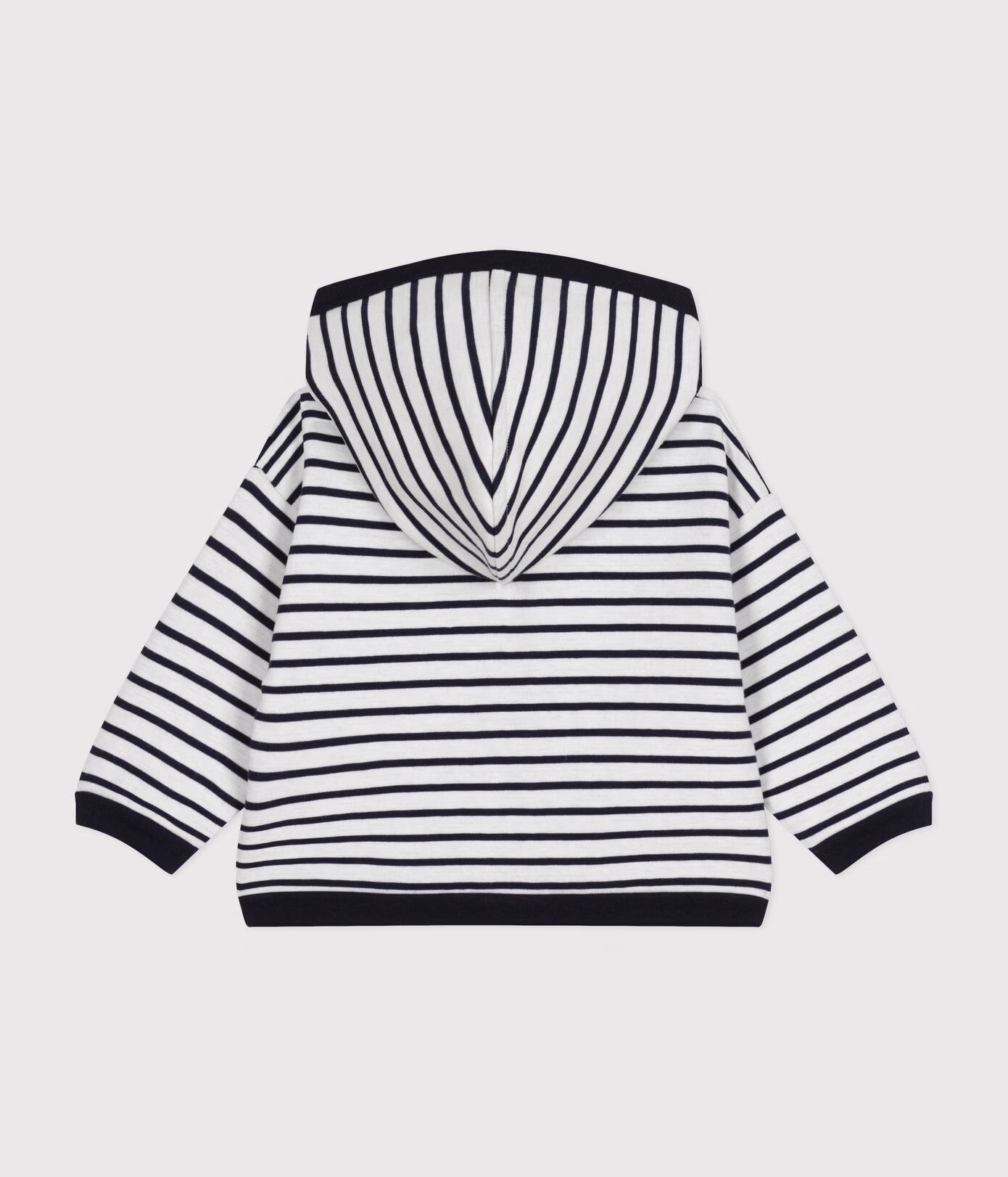 Petit Bateau Baby Striped Zip Up Hoodie