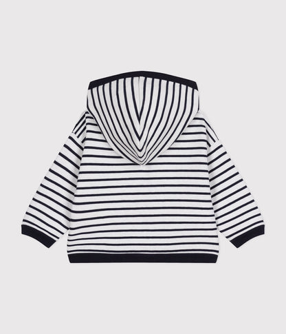 Petit Bateau Baby Striped Zip Up Hoodie