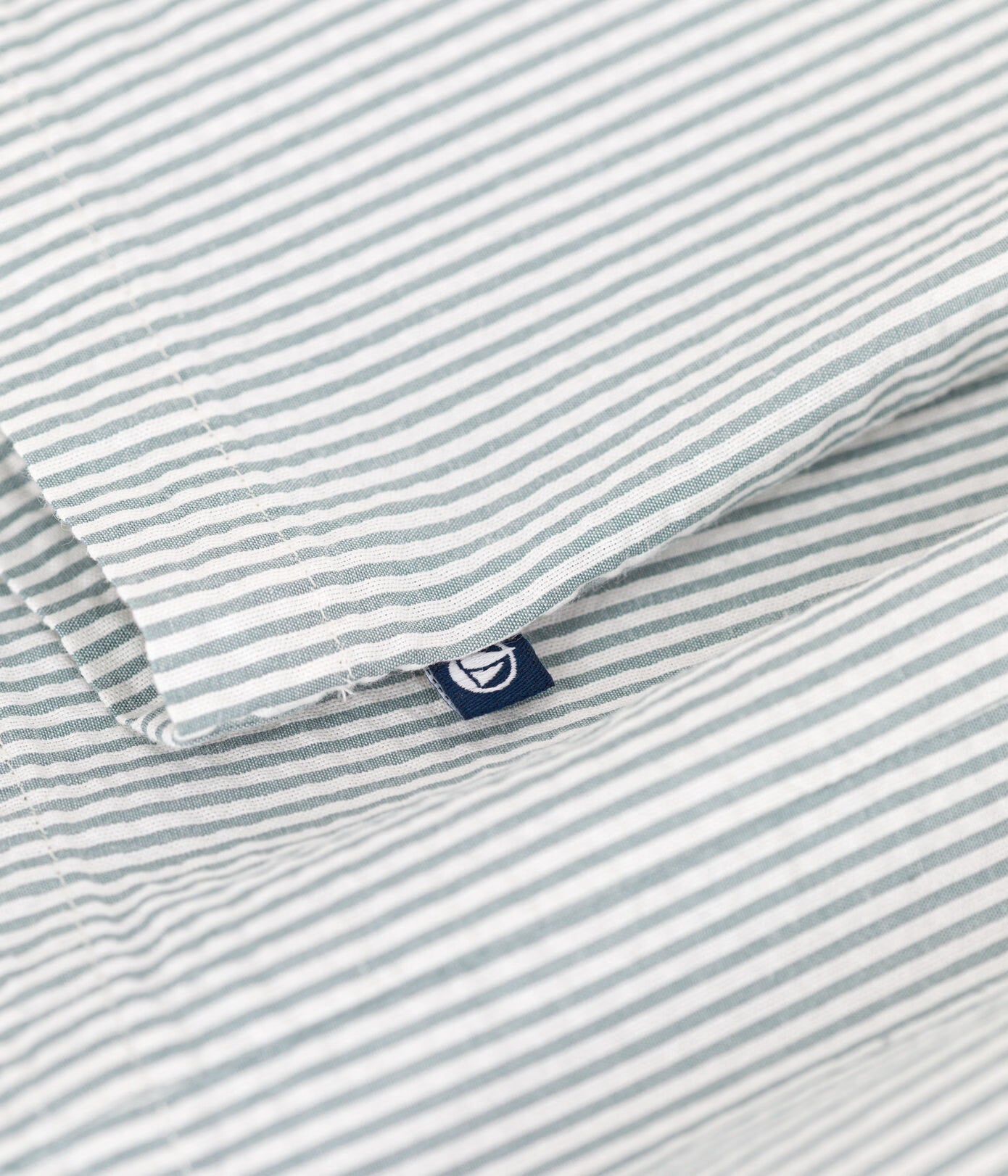 Petit Bateau Baby Girl Sleeveless Seersucker Stripe Dress - 18M