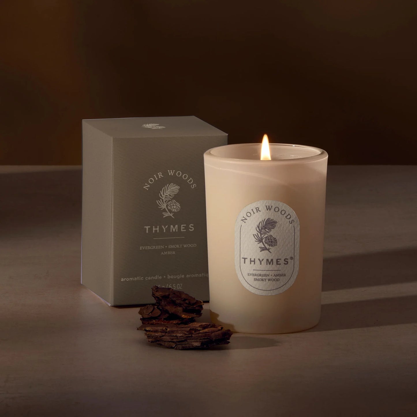 Thymes Noir Woods Candle 6.5oz