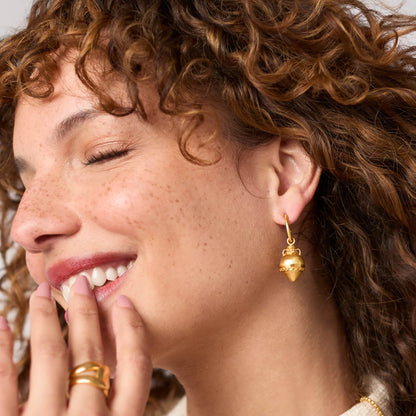 Julie Vos Amphora Hoop & Charm Earring