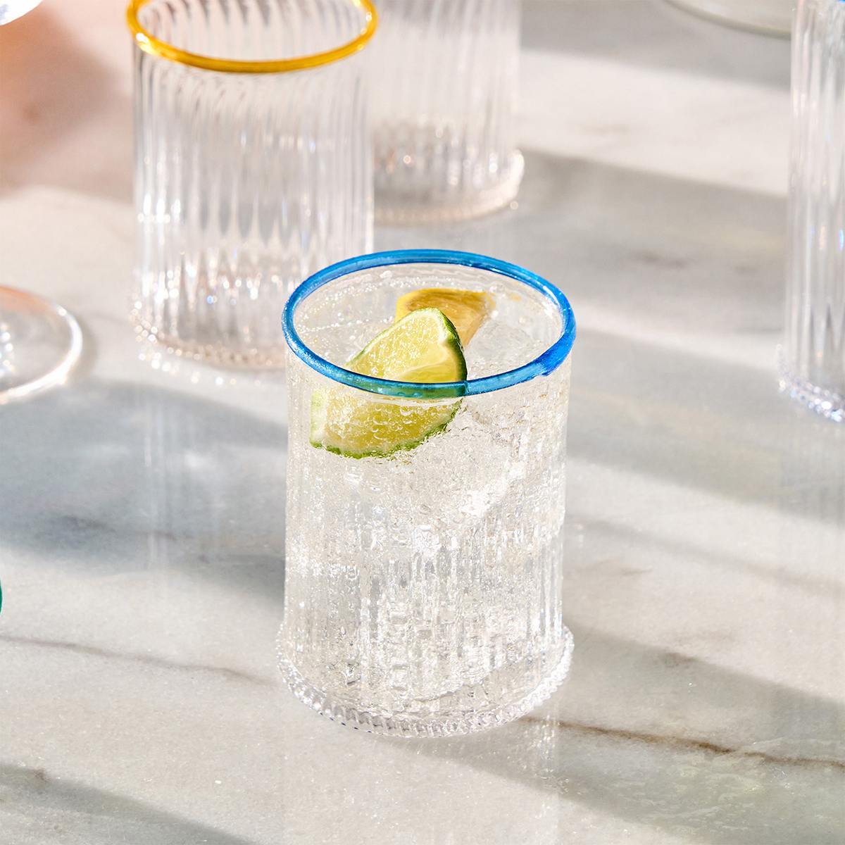 Juliska Nell Double Old Fashioned Glass Chambray