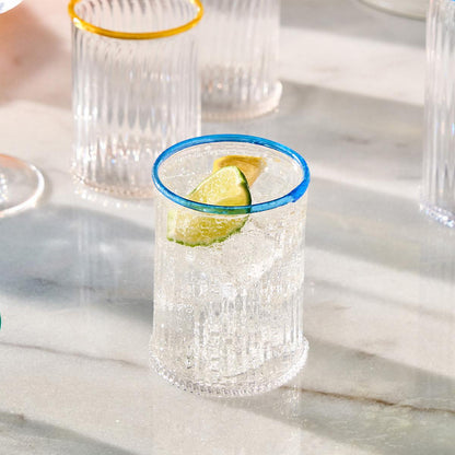 Juliska Nell Double Old Fashioned Glass Chambray