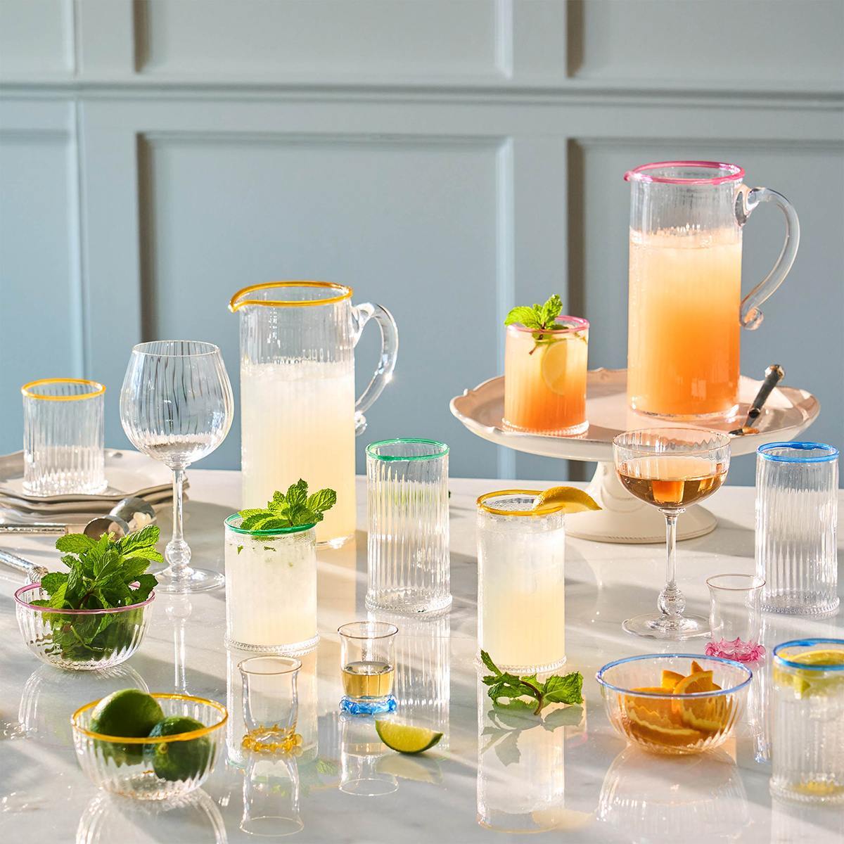 Juliska Nell Double Old Fashioned Glass Chambray