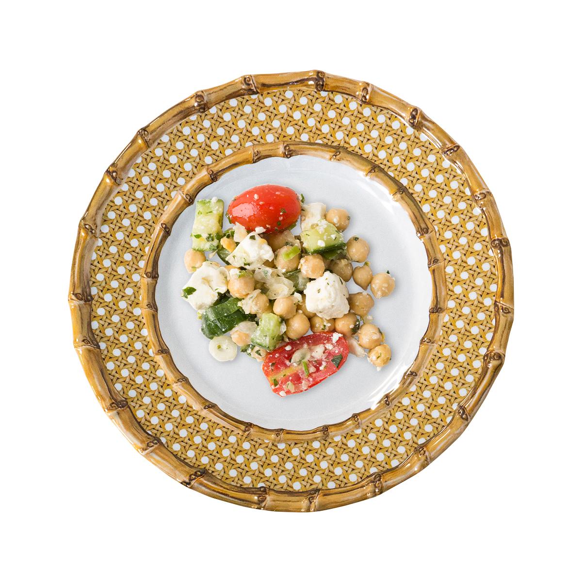 Juliska Bamboo Caning Melamine Dinner Plate - Natural
