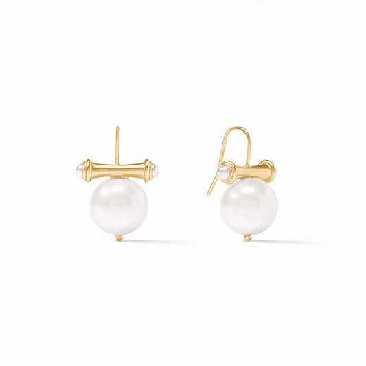 Julie Vos Bamboo Pearl Earring- La Petite Maison