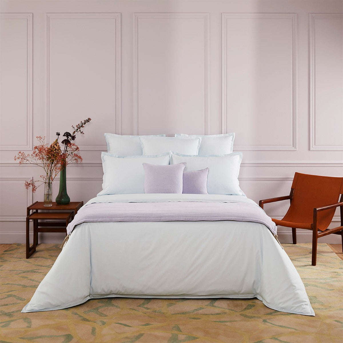 Yves Delorme Batiste Pillowcase - Aqua