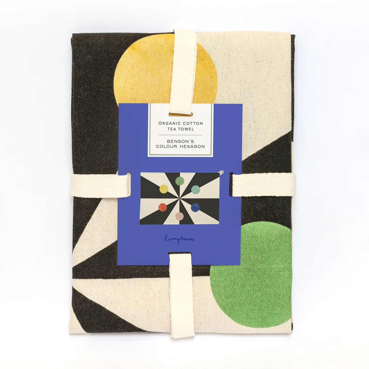 Roomytown Organic Cotton Tea Towel - Benson's Colour Hexagon