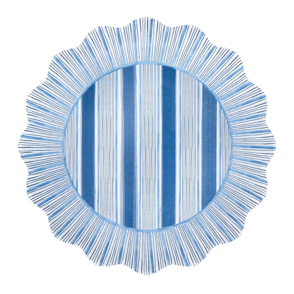 Juliska Cabana Stripe Melamine Dessert/Salad Plate Set of 4 Ocean