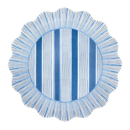 Juliska Cabana Stripe Melamine Dessert/Salad Plate Set of 4 Ocean